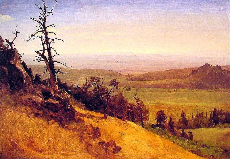 Albert Bierstadt Wasatch Mountains and Great Plains in distance, Nebraska Germany oil painting art